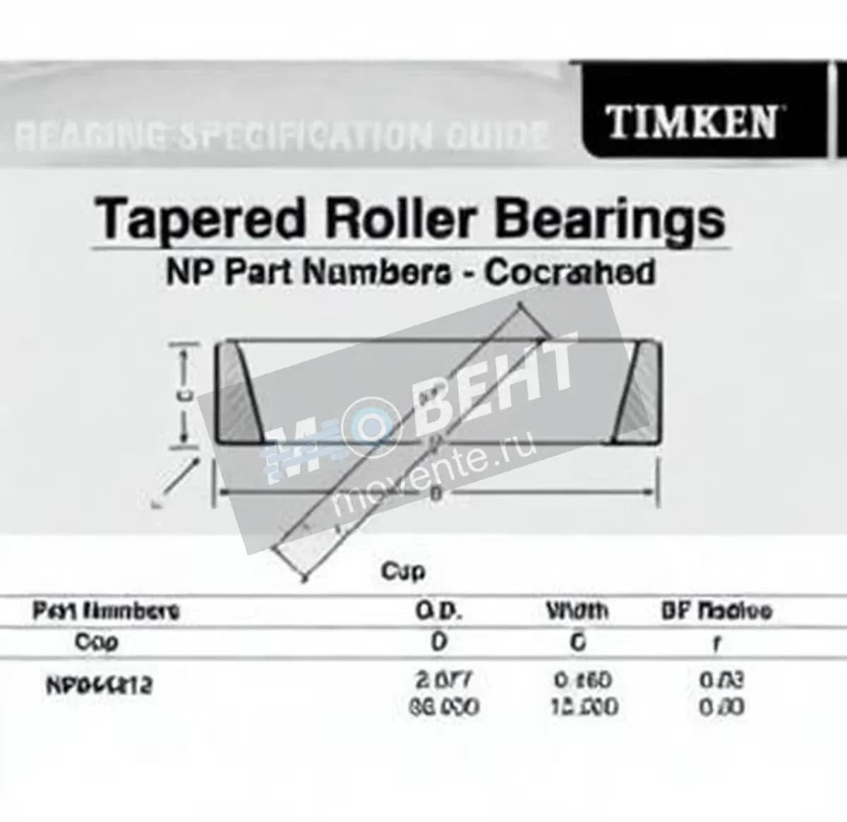 TIMKEN NP844212-TIMKEN - Image 1