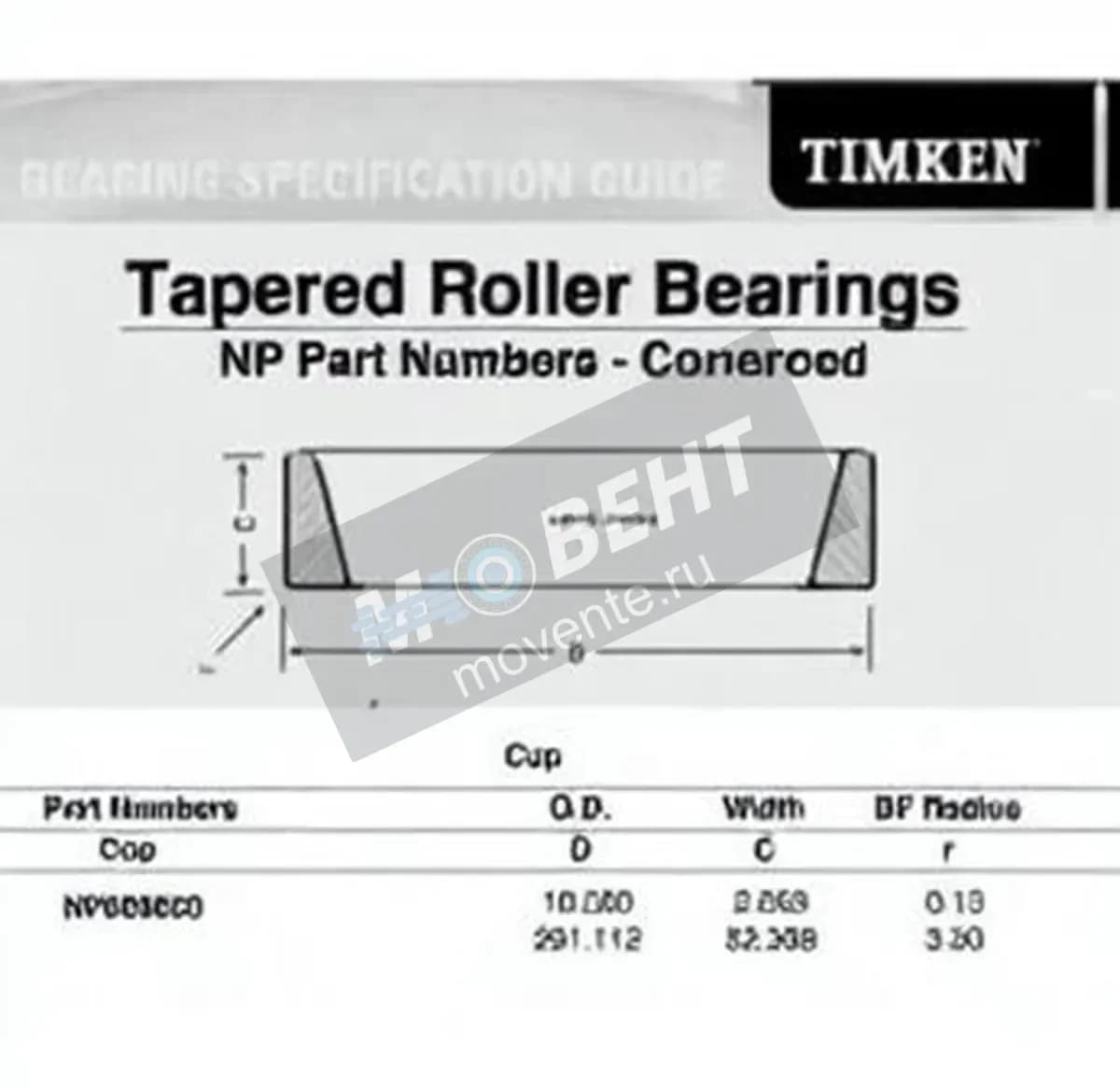 TIMKEN NP609650-TIMKEN - Image 1
