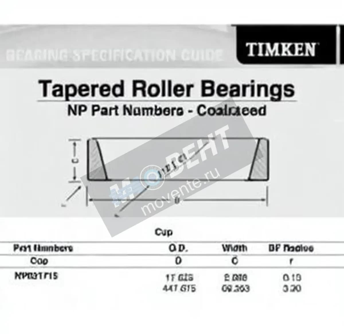 TIMKEN NP621715-TIMKEN - Image 1