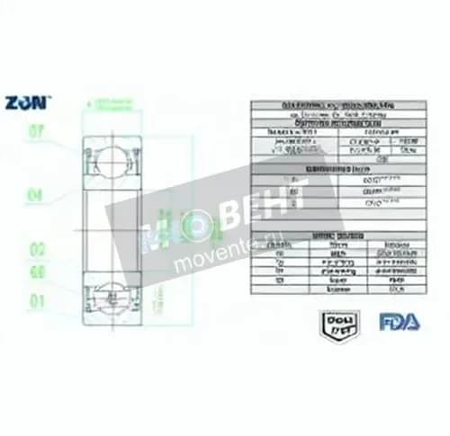 ZEN S6305-2RS-FDA-AISI420-ZEN - Image 1