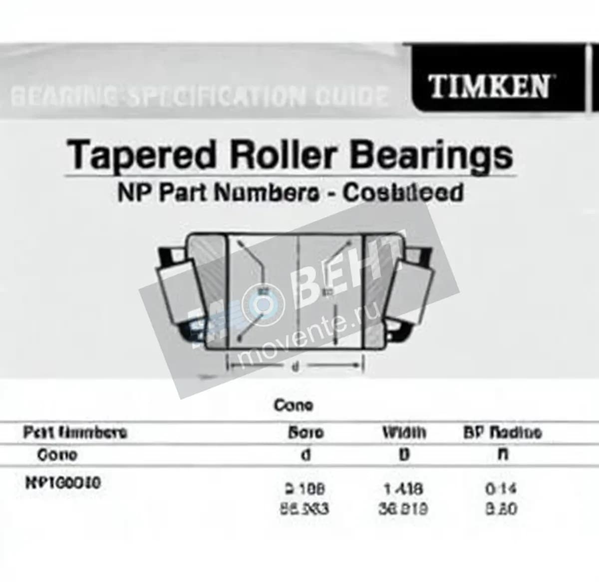 TIMKEN NP108340-TIMKEN - Image 1