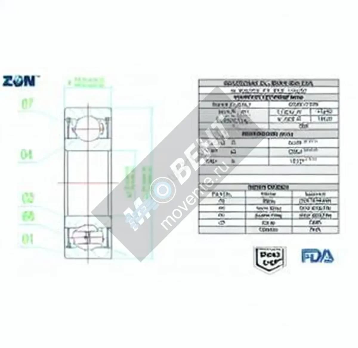 ZEN S6010-2RS-FDA-AISI420-ZEN - Image 1