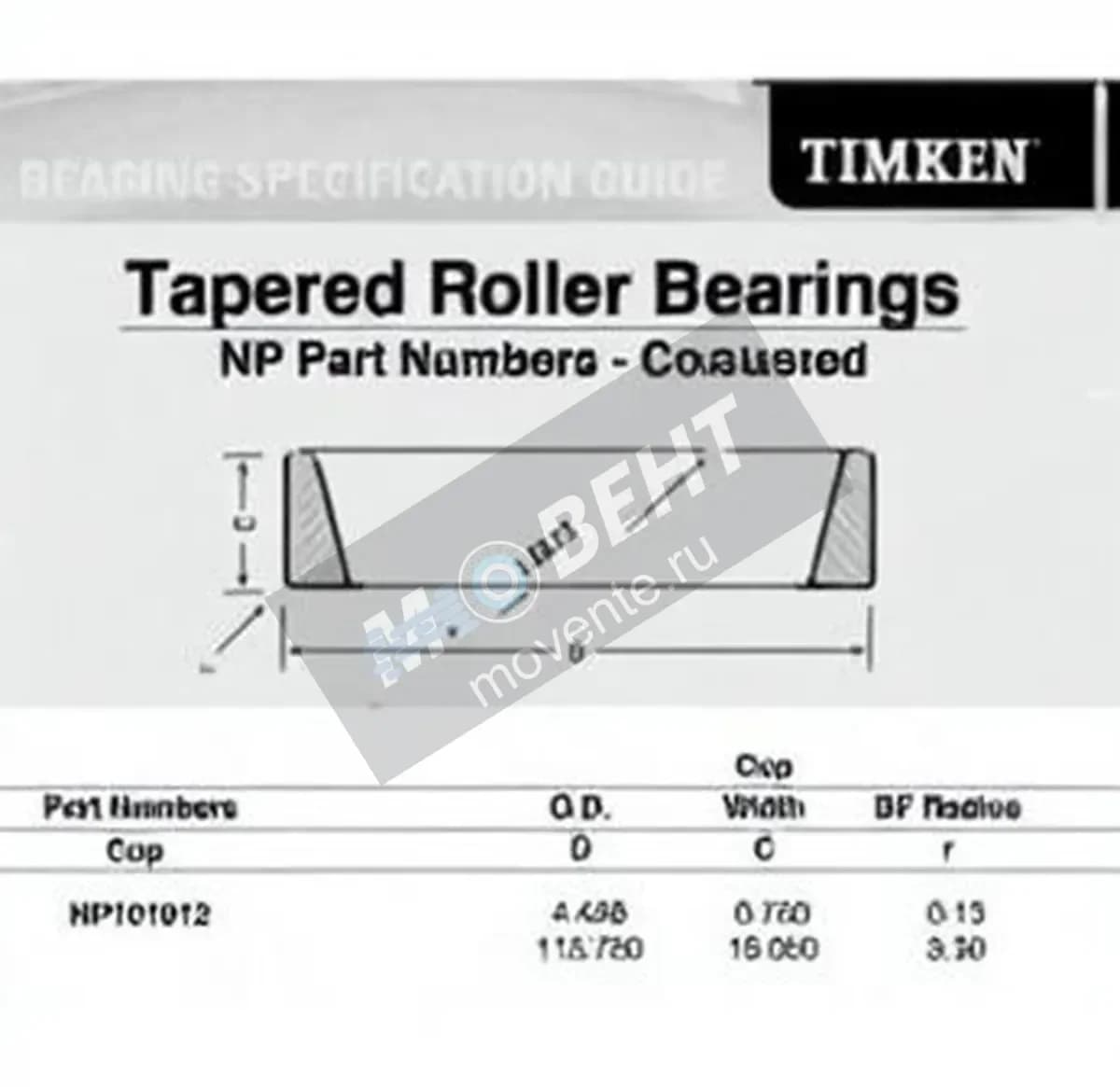 TIMKEN NP101912-TIMKEN - Image 1
