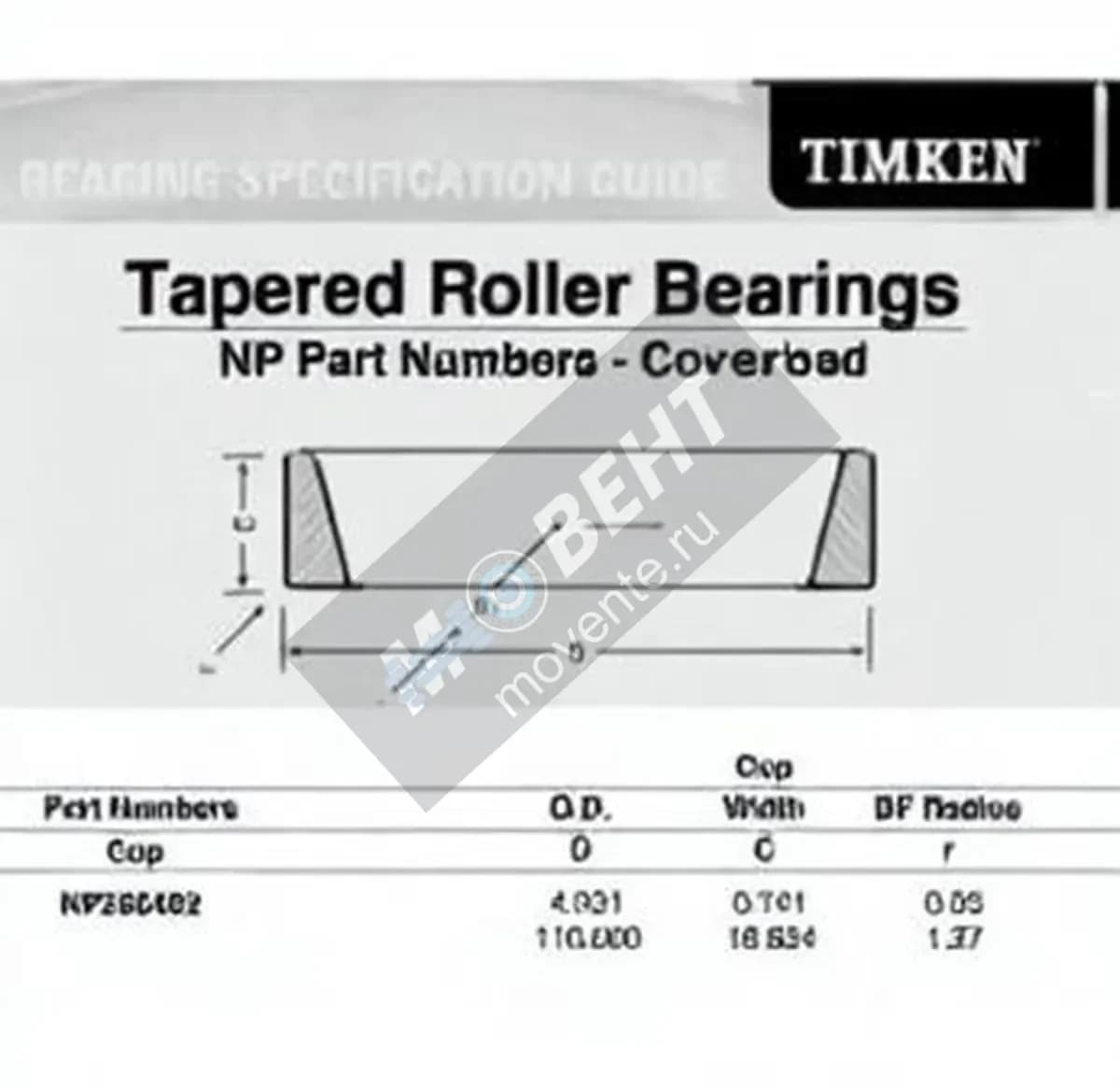TIMKEN NP266492-TIMKEN - Image 1