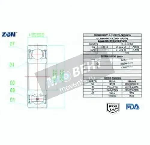 ZEN S6209-2RS-FDA-AISI420-ZEN - Image 1
