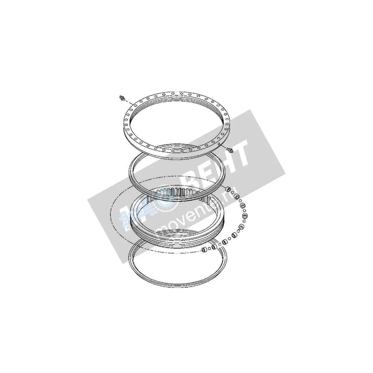 9154037EX: Восстановленный Поворотный подшипник