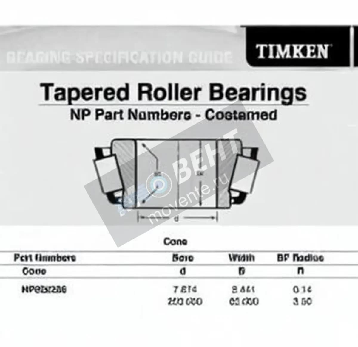 TIMKEN NP825236-TIMKEN - Image 1
