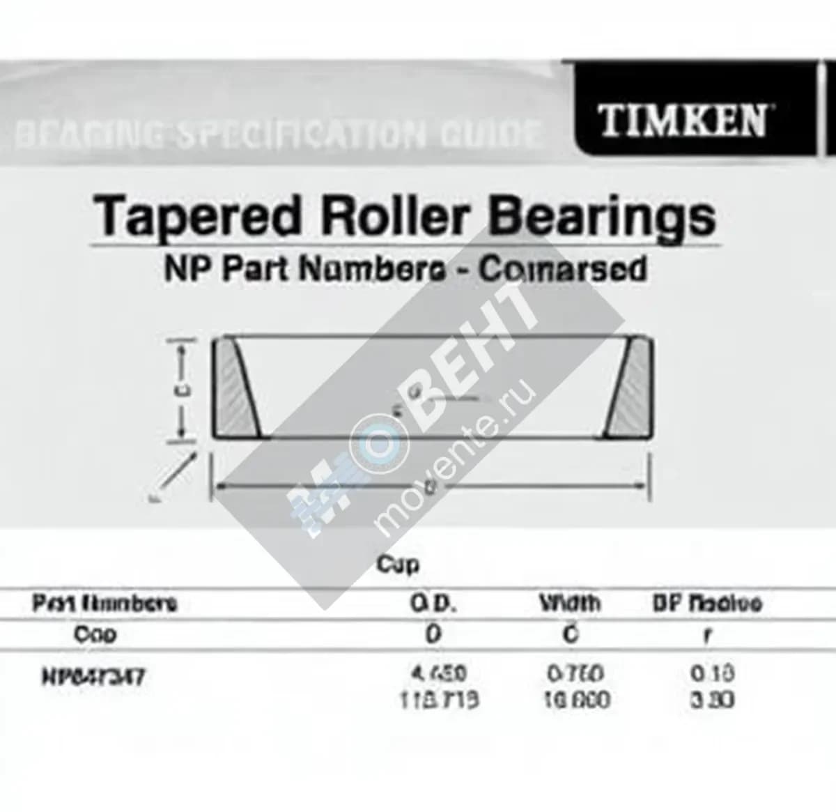 TIMKEN NP847247-TIMKEN - Image 1