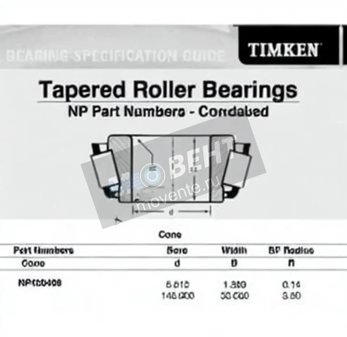 TIMKEN NP430408-TIMKEN - Image 1