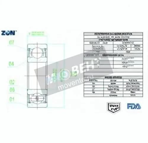 ZEN S6306-2RS-FDA-AISI420-ZEN - Image 1