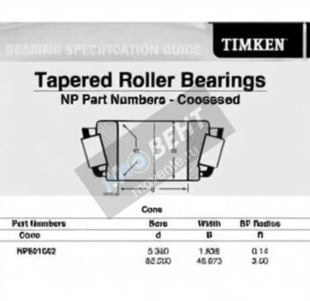TIMKEN NP851052-TIMKEN - Image 1