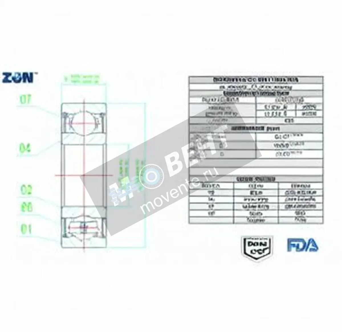 ZEN S6211-2RS-FDA-AISI420-ZEN - Image 1
