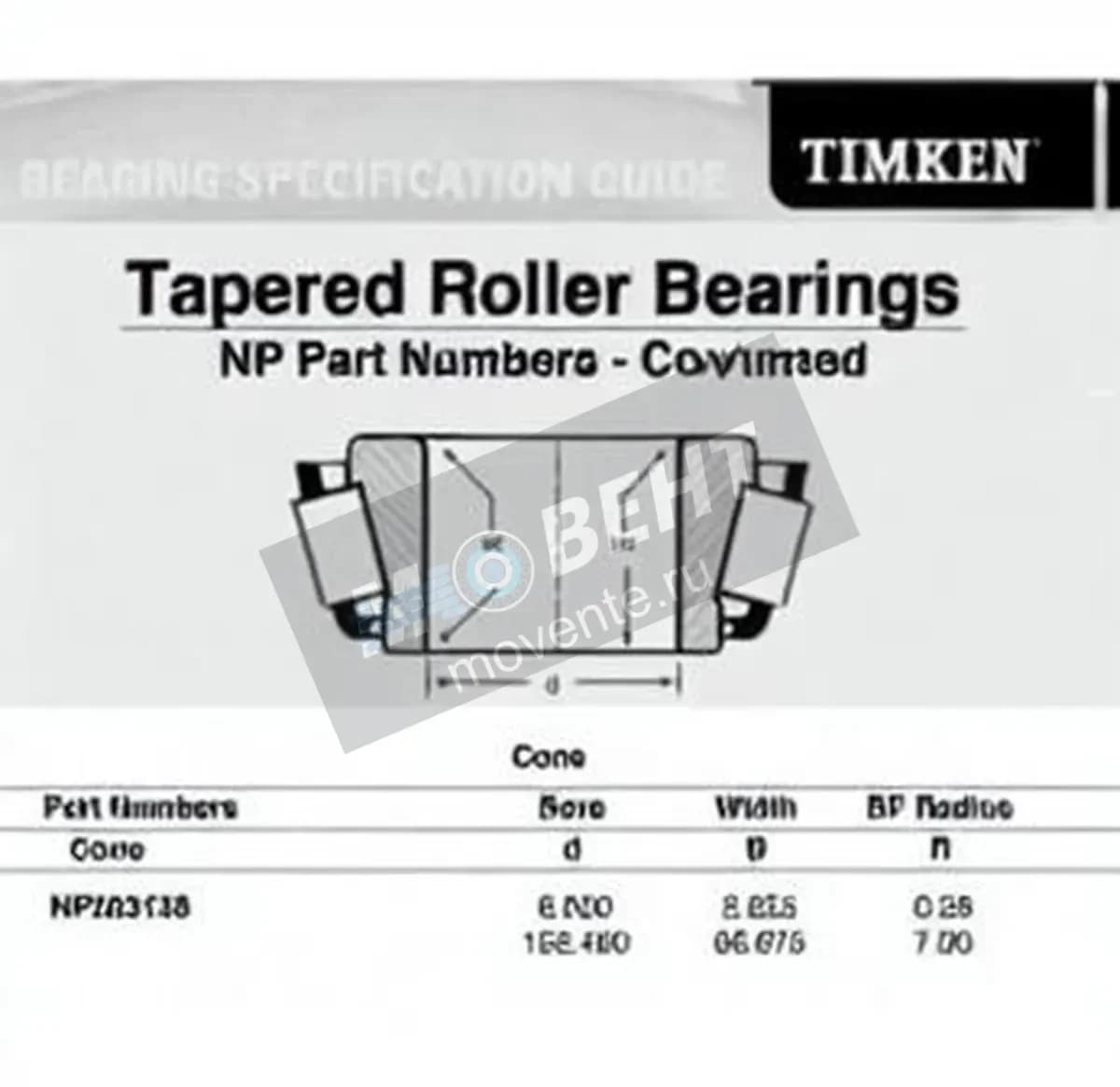 TIMKEN NP202138-TIMKEN - Image 1