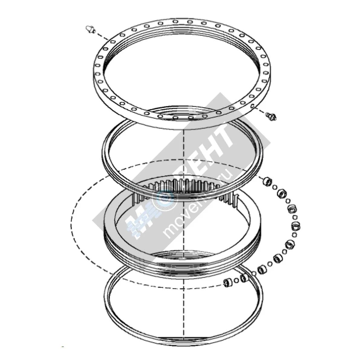 PG200019: Восстановленный Поворотный подшипник
